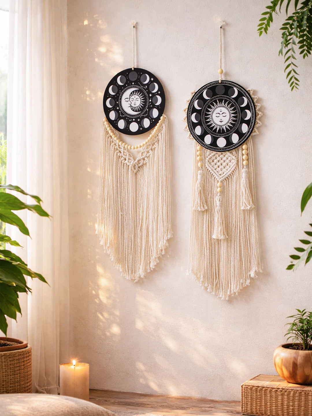 Moon Phase Macrame Dreamcatchers