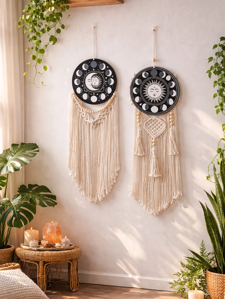 Moon Phase Macrame Wall Decor