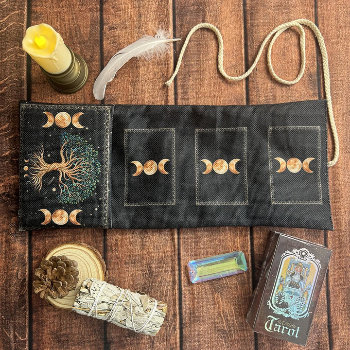 Moon Phase Tree Tarot Storage Bags