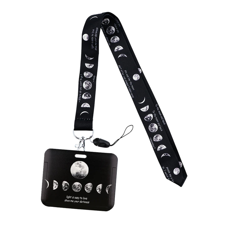 Moon Phase Witch Lanyard Key Ring Badge