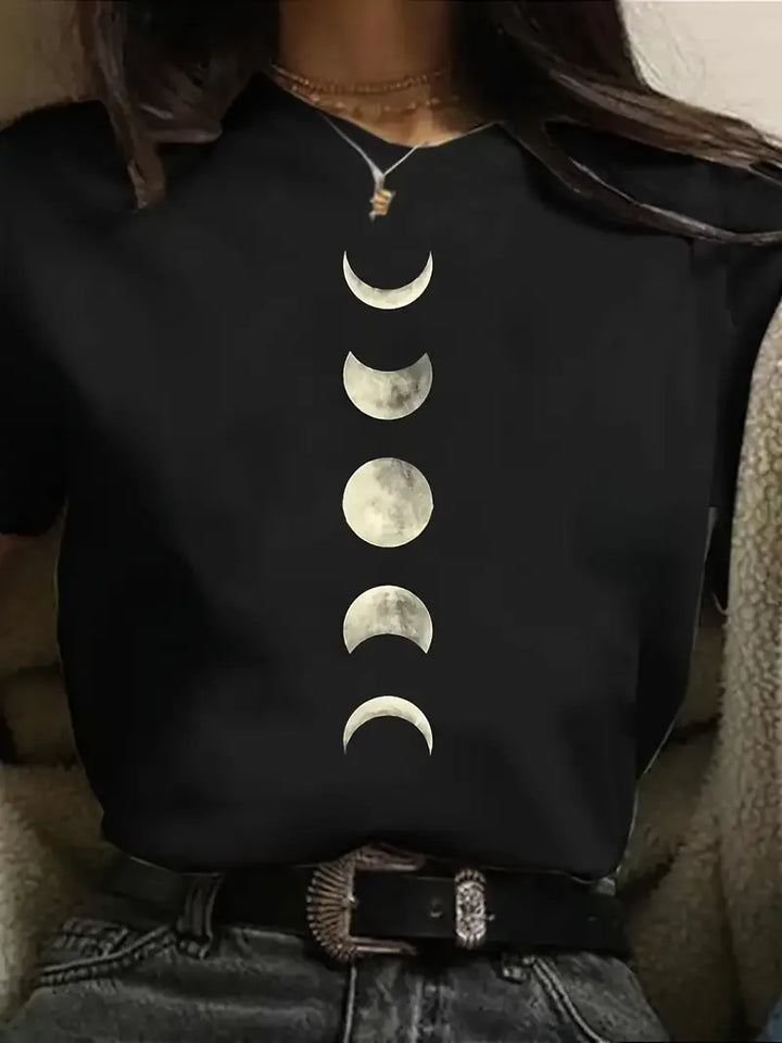 Moon Phase Witchy Short Sleeve Shirt