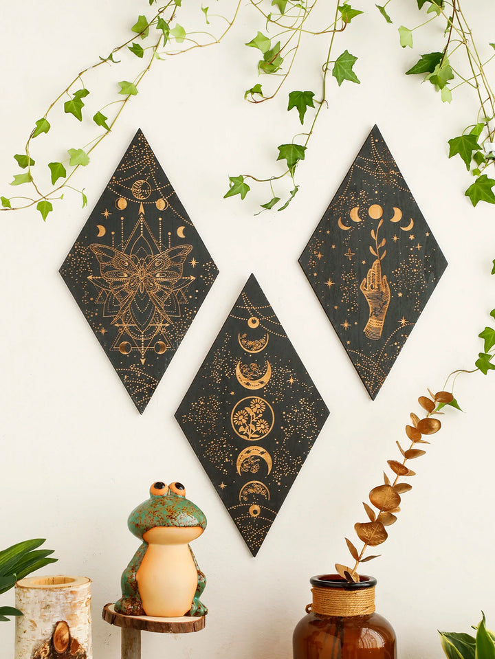 Moon Phase Wood Plaques