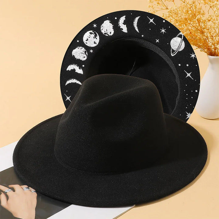 Moon Phases Fedora Hats