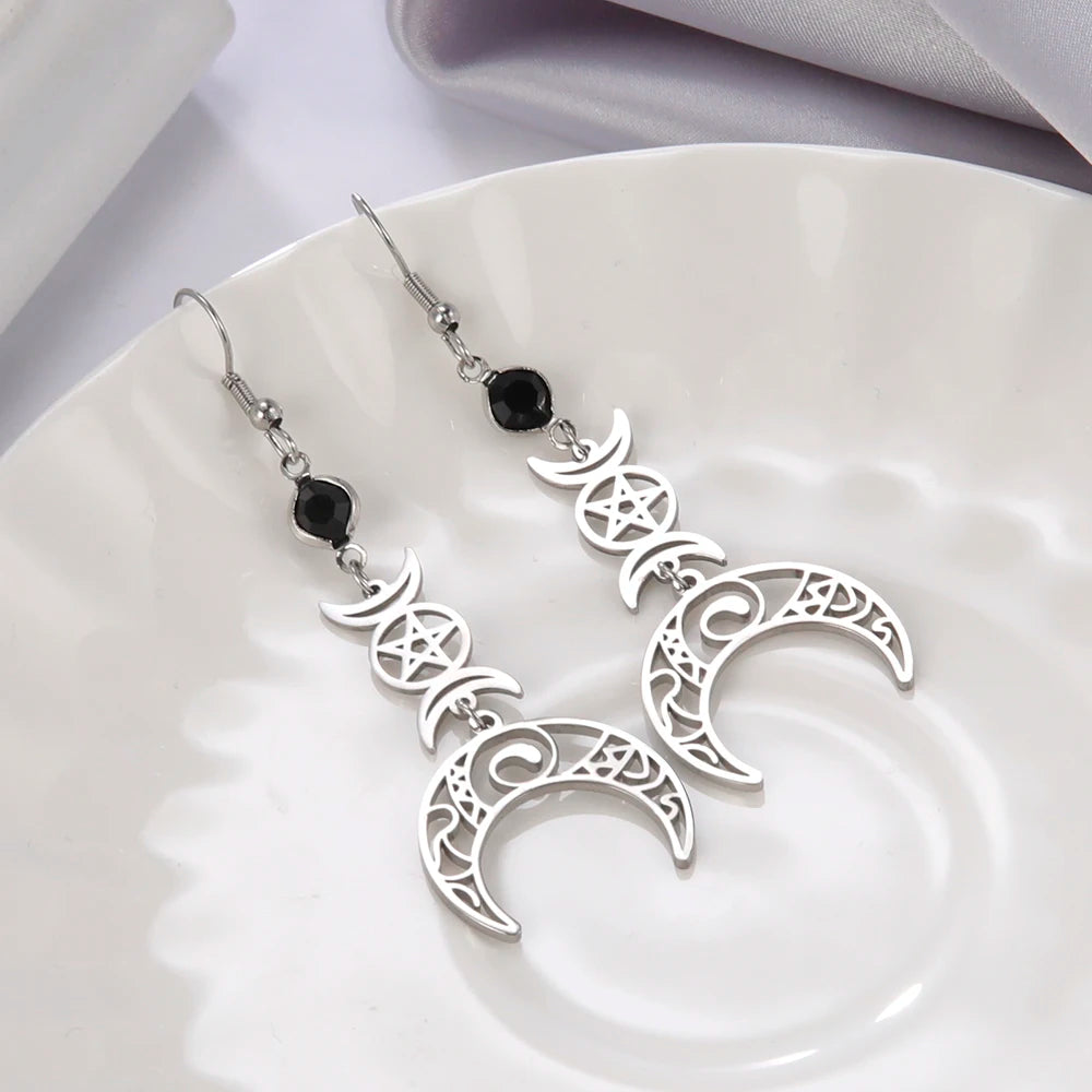 Moon Silver Earrings