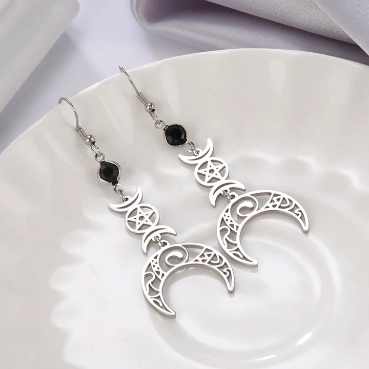 Moon Silver Earrings