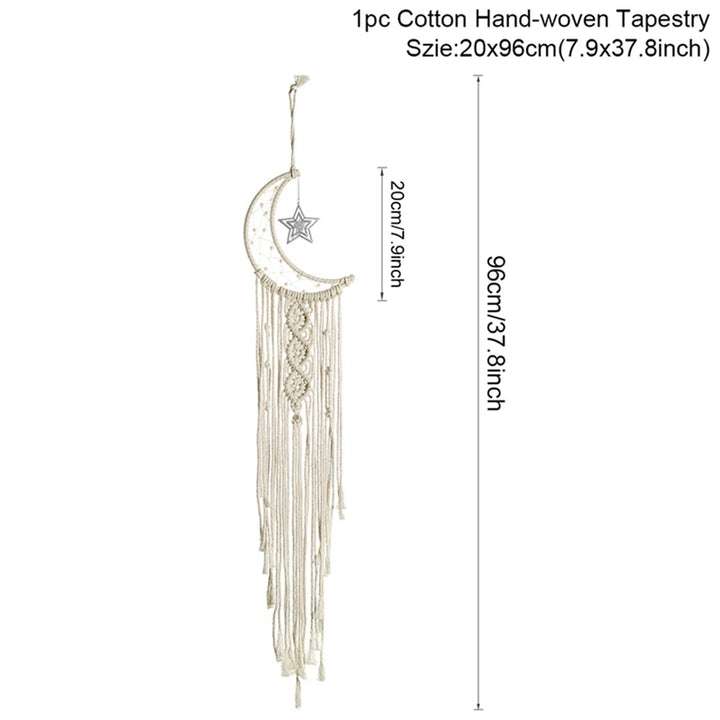 Moon Star Macrame Wall Decor