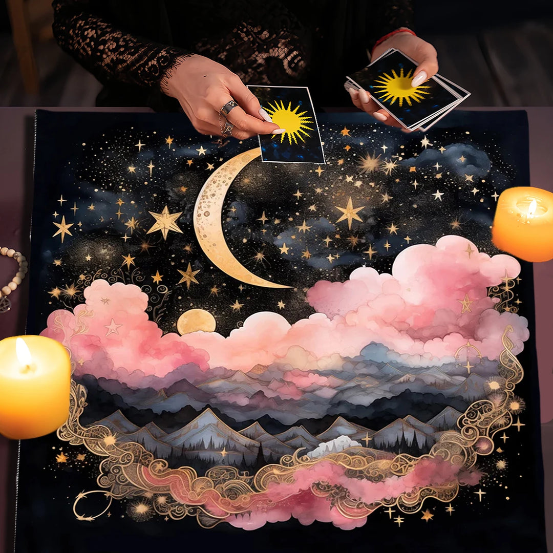 Moon Starry Sky Tarot Cloth