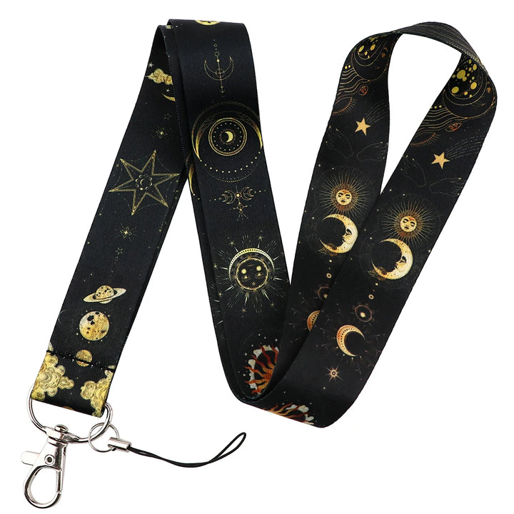 Moon Witchy Lanyard Key Ring