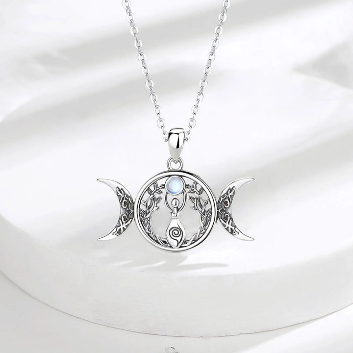Moonstone Goddess Sterling Silver Necklaces