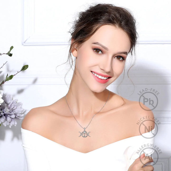 Moonstone Witch Sterling Silver Necklace