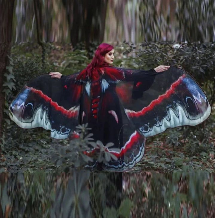 Moth Cape - Red & Black