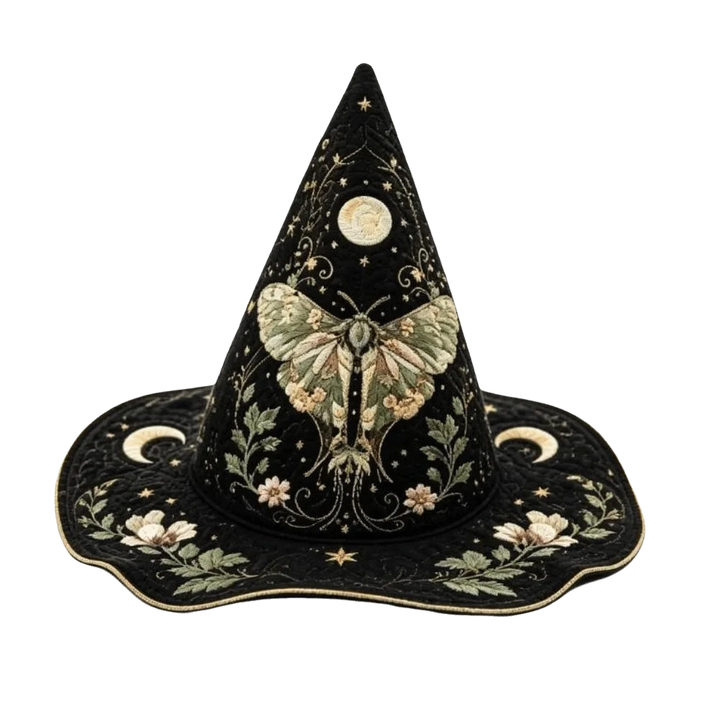 Moth Floral Witch Hat