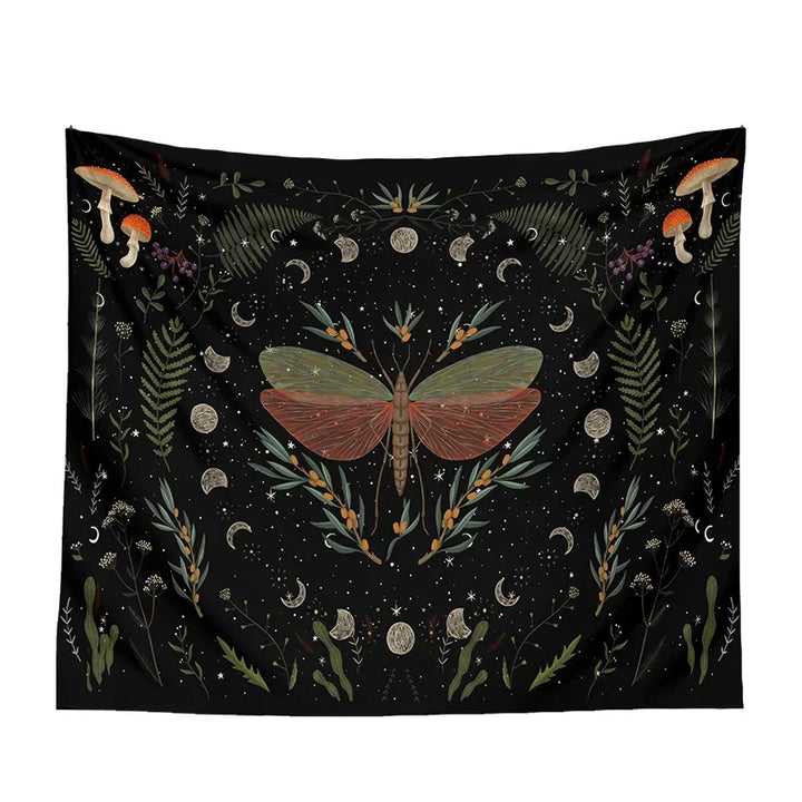Moth Moon Phase Tapestry