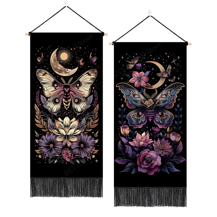 Moth Moon Wall Banner