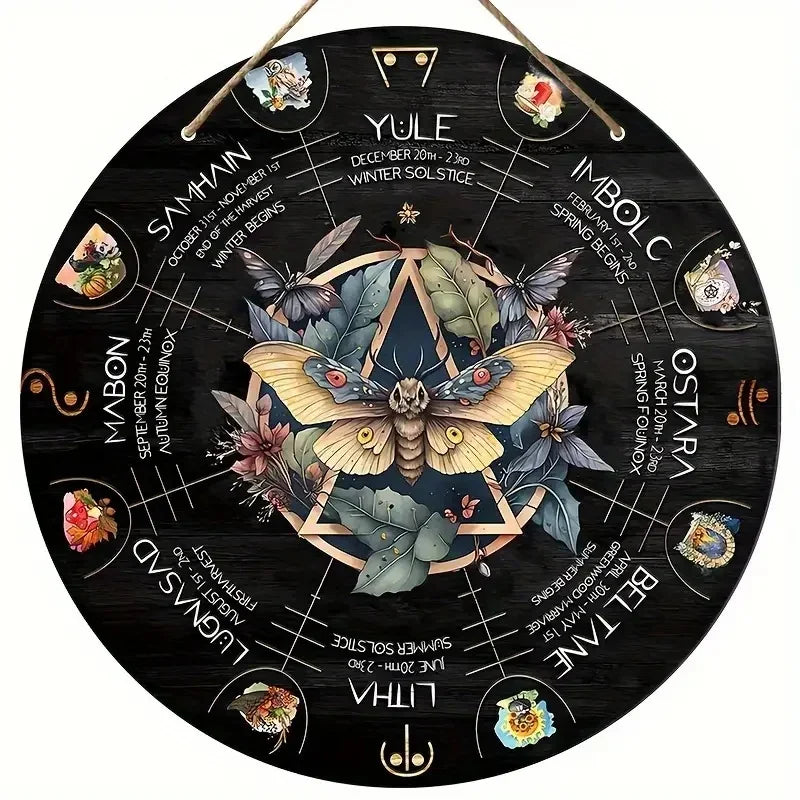 Moth Wheel of The Year Pagan Calendar