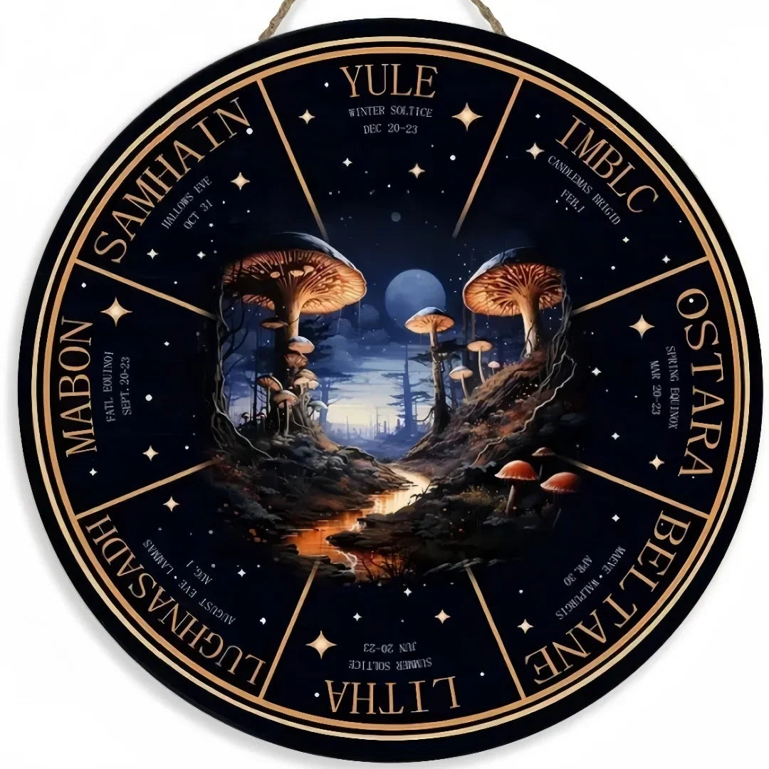Mushroom Wheel of The Year Pagan Calendar