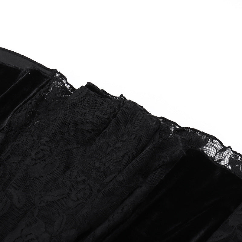 Velvet Floral Lace Dress