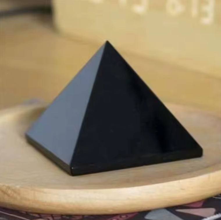 Obsidian Crystal Pyramid