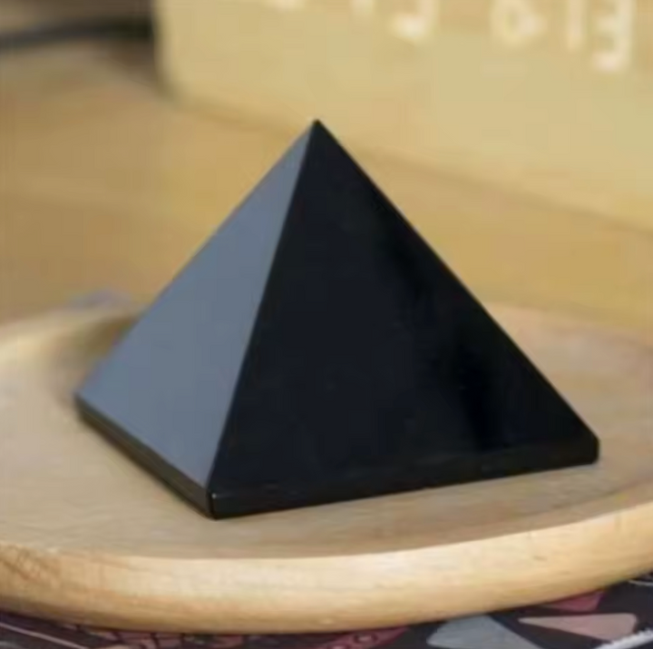 Obsidian Crystal Pyramid