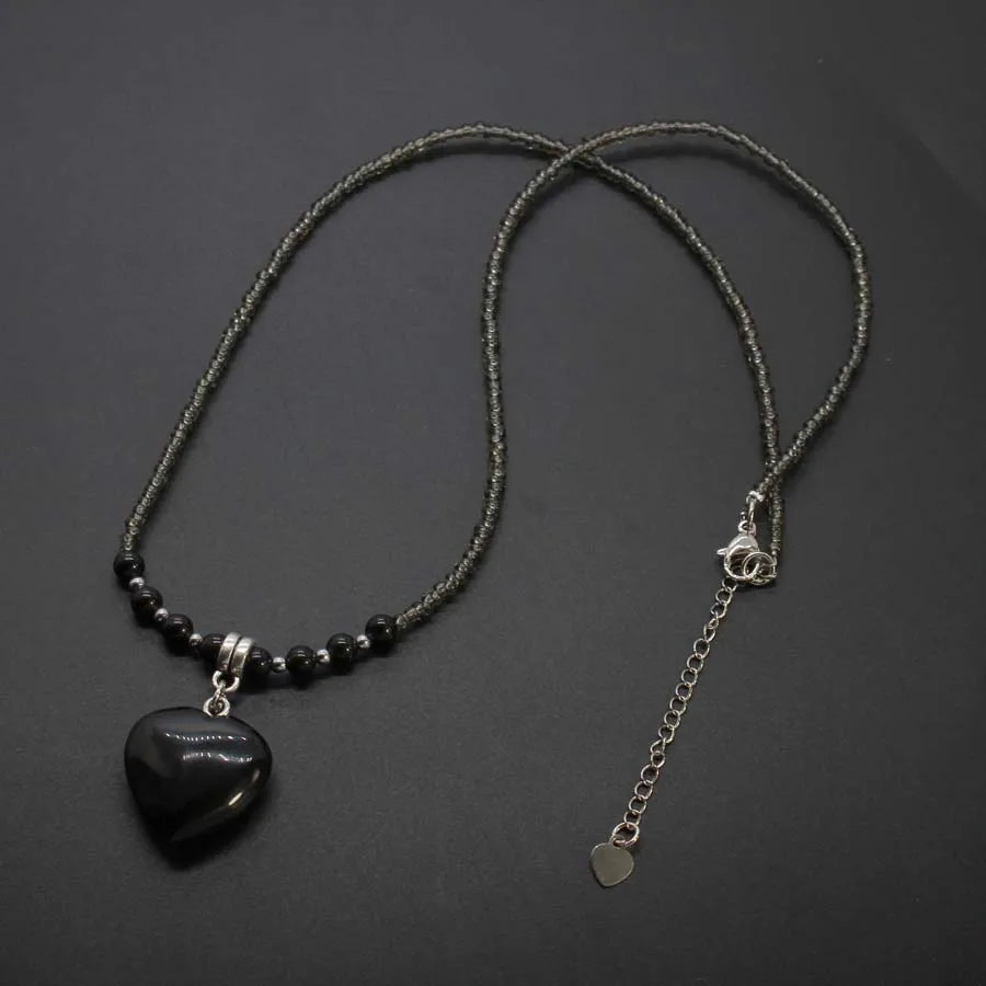 Obsidian Heart Necklace