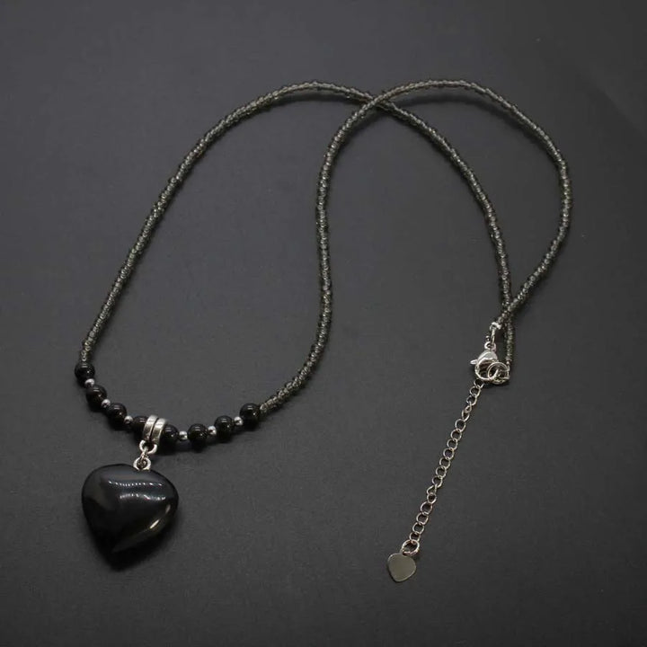 Obsidian Heart Necklace