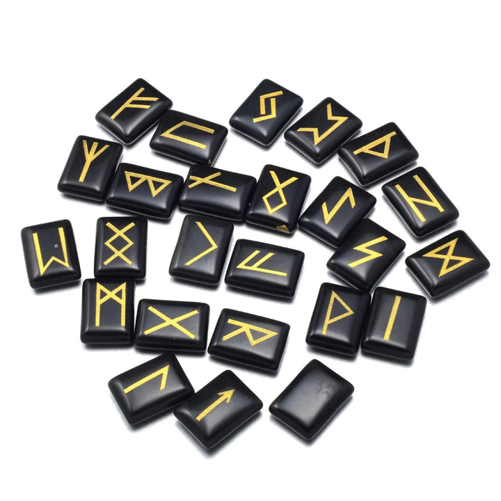 Obsidian Viking Crystal Runes
