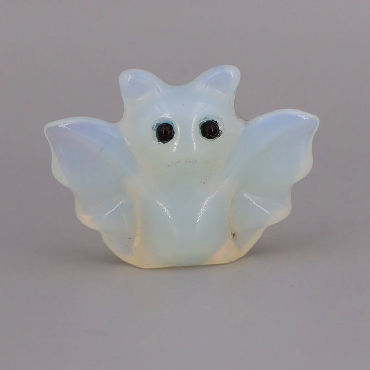 Opalite Crystal Bat Statues
