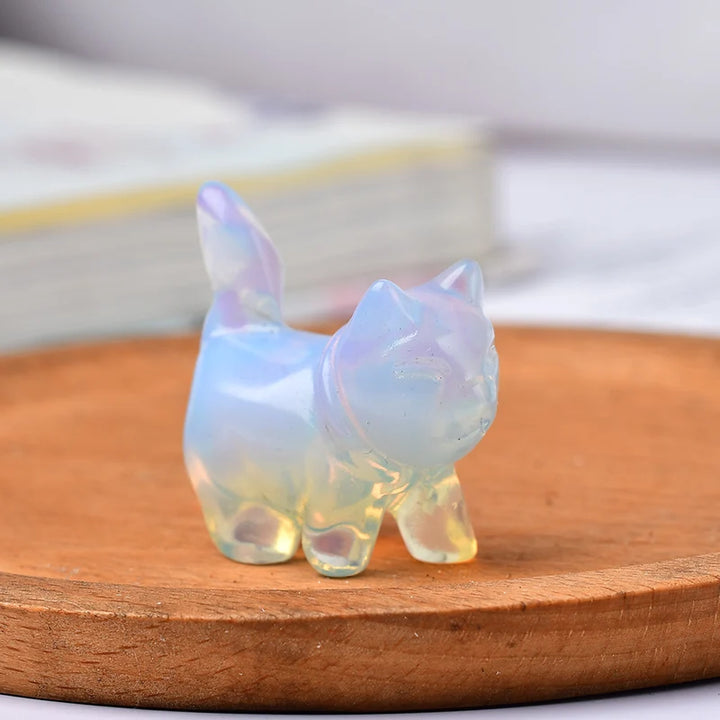 Opalite Crystal Cat Standing