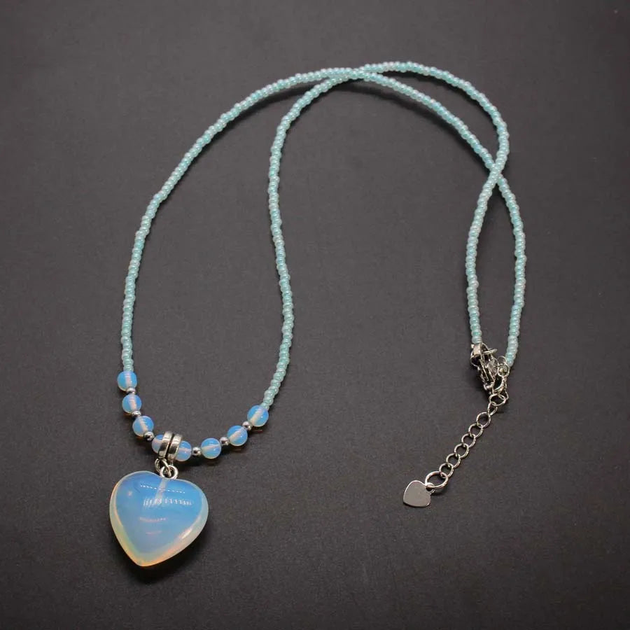 Opalite Heart Necklace