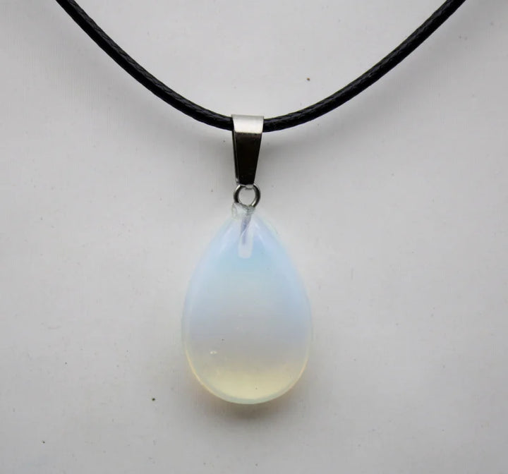 Opalite Teardrop Pendant Necklace