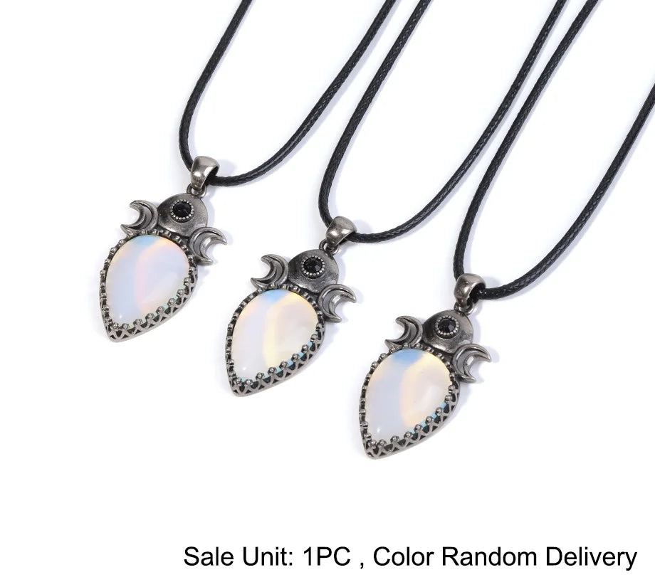 Opalite Triple Moon Necklace