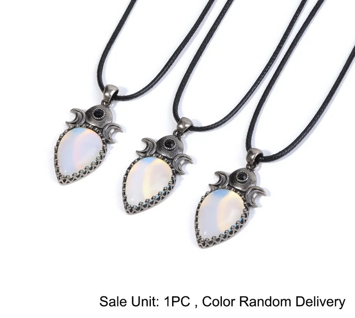 Opalite Triple Moon Necklace