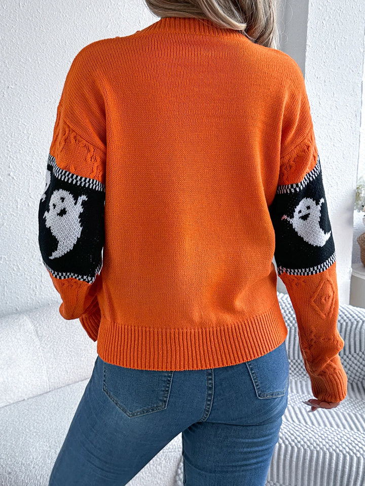 Orange Ghost Sweater