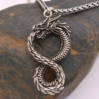 Ouroboros Dragon Chain Necklaces