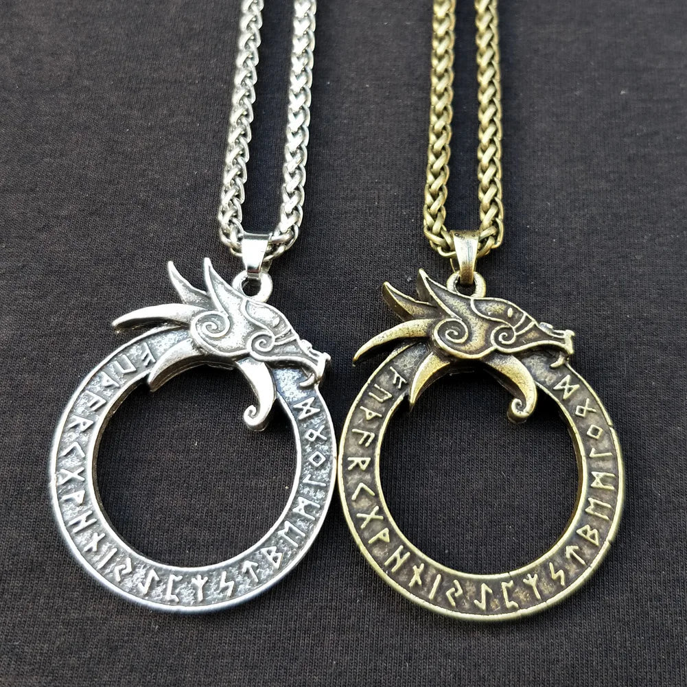 Ouroboros Dragon Rune Necklaces