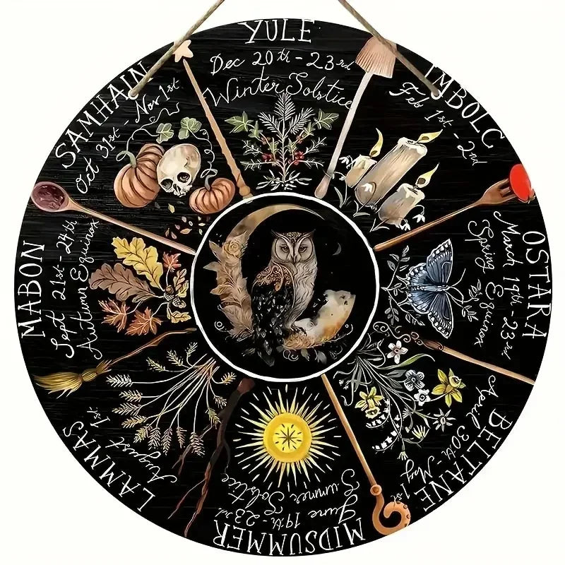 Owl Moon Wheel of The Year Pagan Calendar