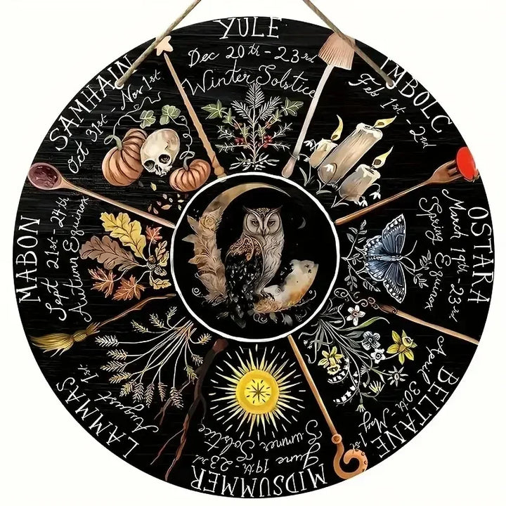 Owl Moon Wheel of The Year Pagan Calendar