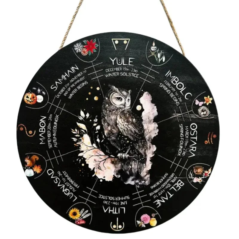 Owl Wheel of The Year Pagan Calendar