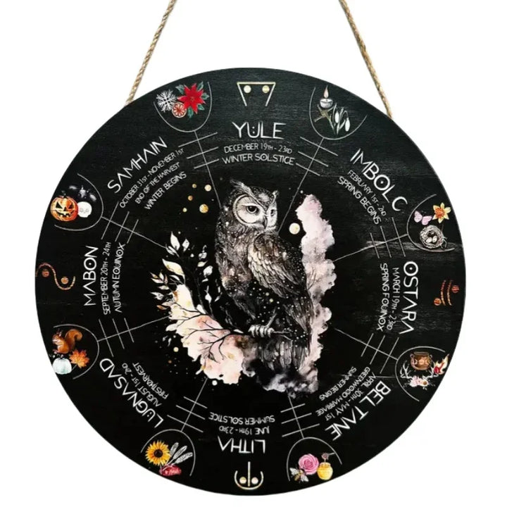 Owl Wheel of The Year Pagan Calendar