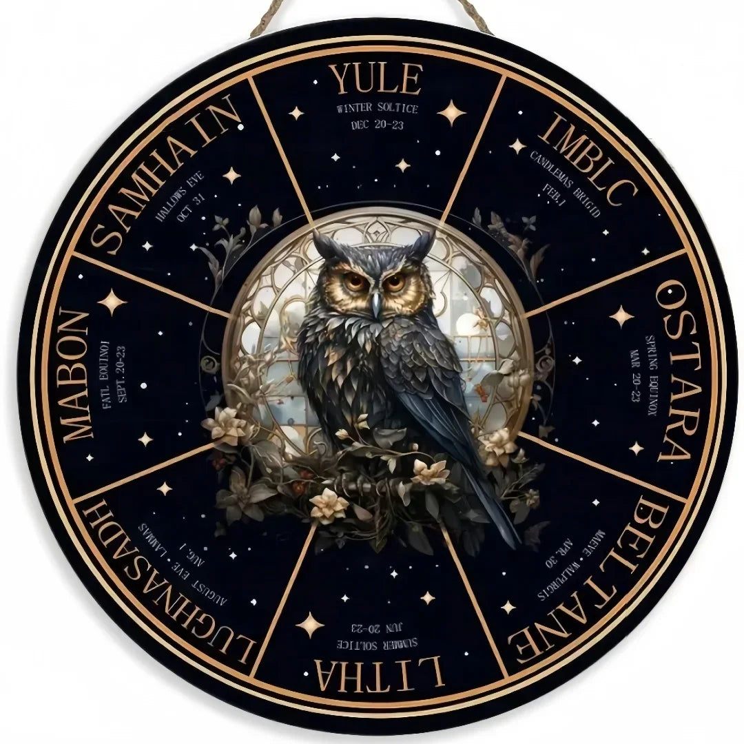 Owl Wheel of The Year Pagan Calendar