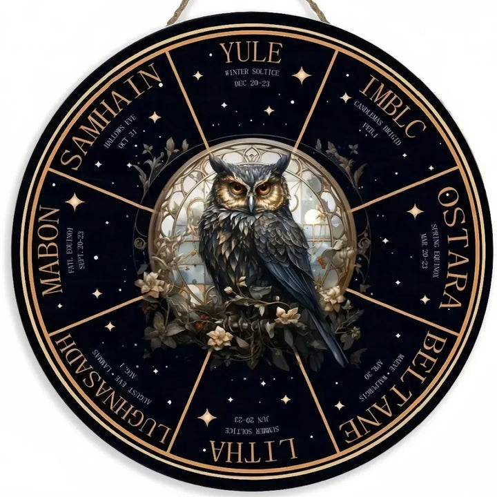 Owl Wheel of The Year Pagan Calendar