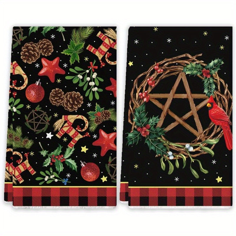 Pentacle Christmas Towels