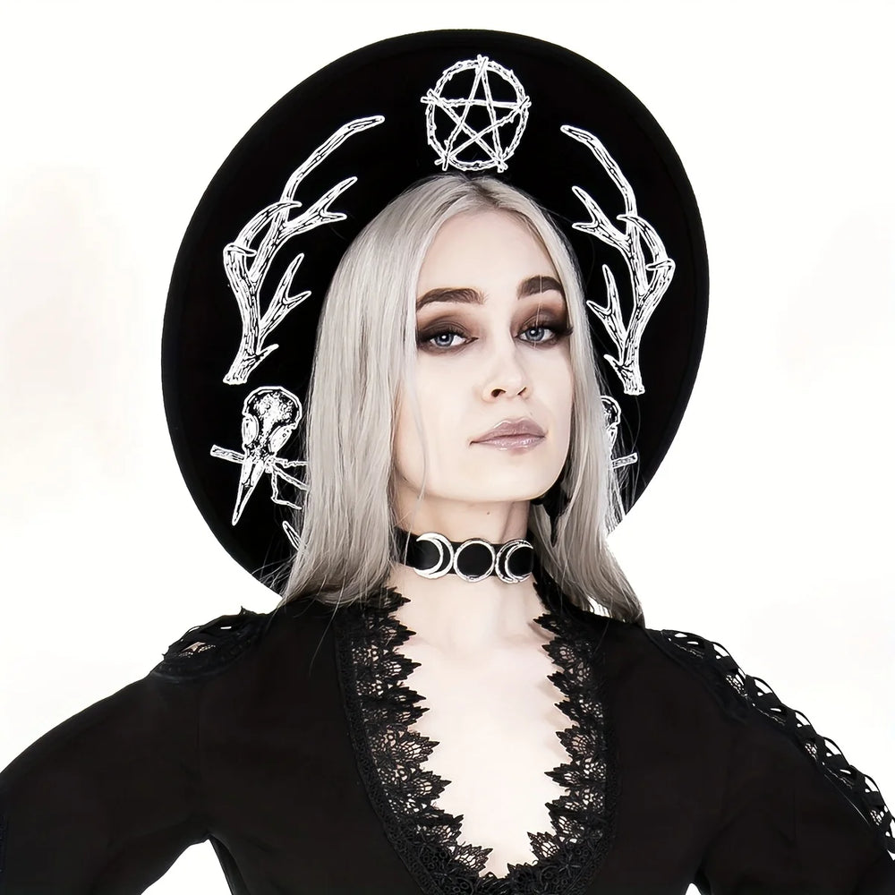 Pentacle Fedora Wide Brim Hat