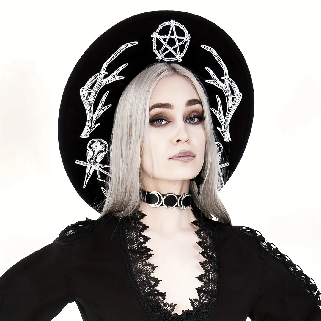 Pentacle Fedora Wide Brim Hat