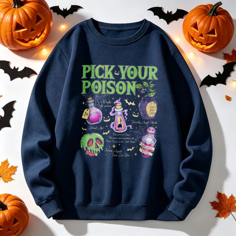 Pick Your Poison Navy Blue Sweatshirt