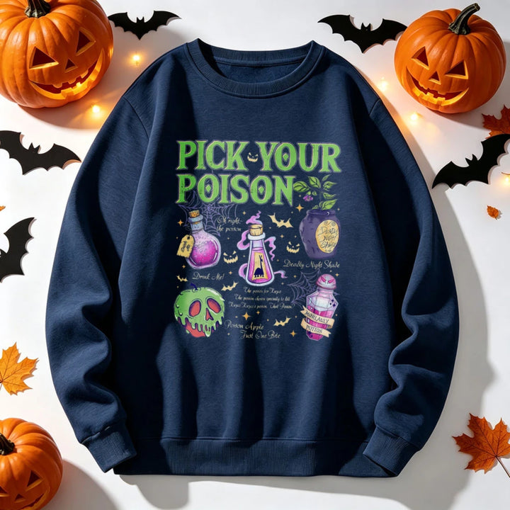 Pick Your Poison Navy Blue Sweatshirt