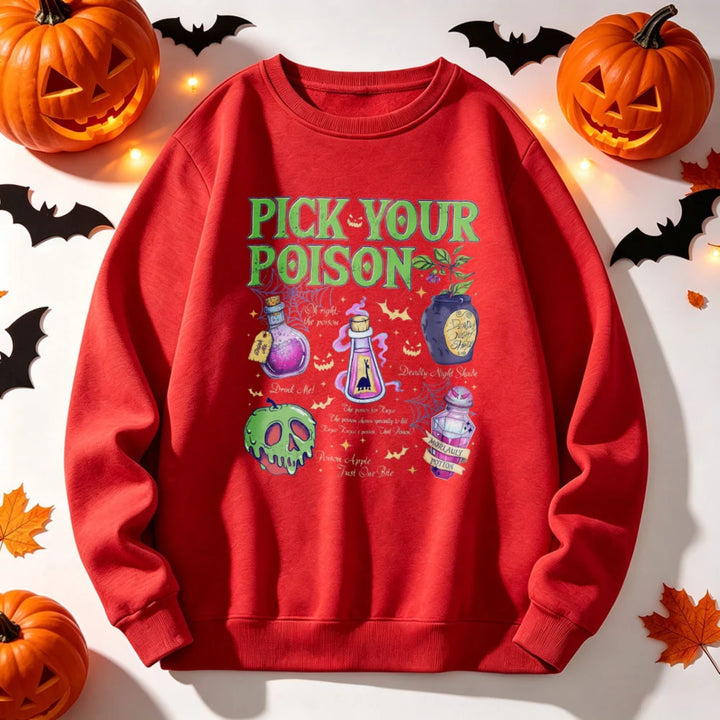 Pick Your Poison Red Sweatshirt