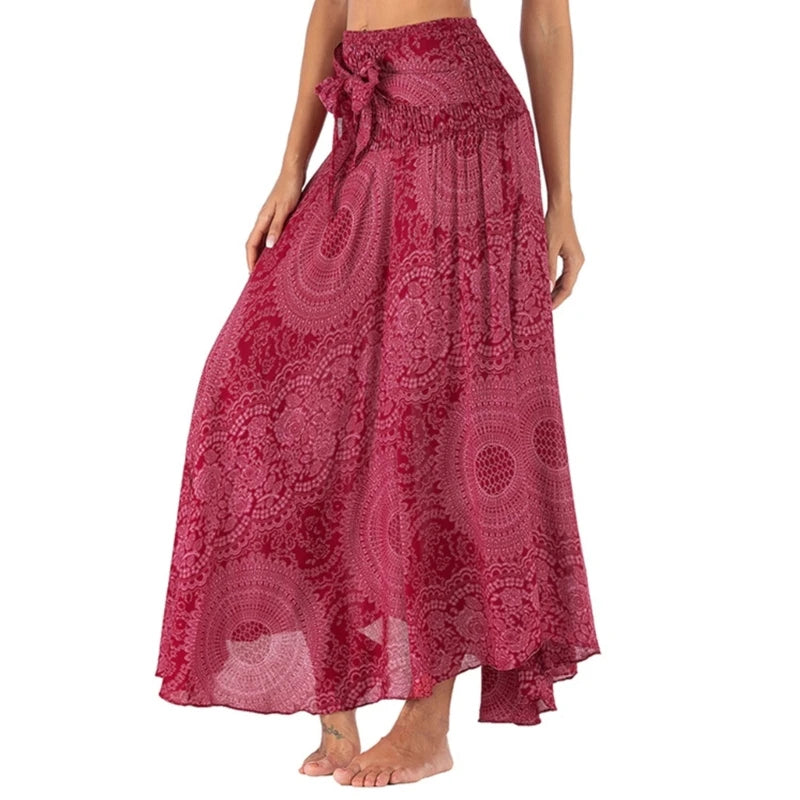 Pink Boho Floral Skirts