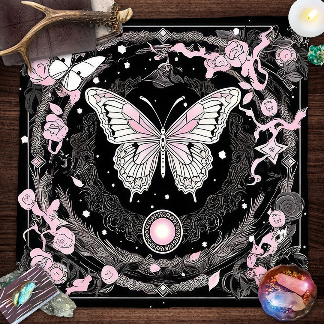 Pink Butterfly Altar Cloth