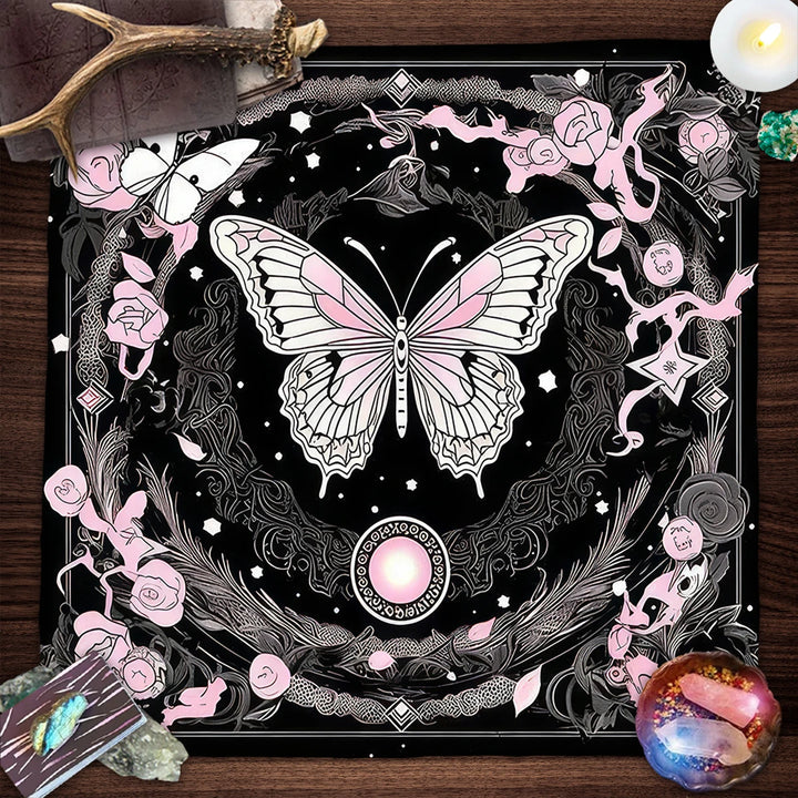 Pink Butterfly Altar Cloth